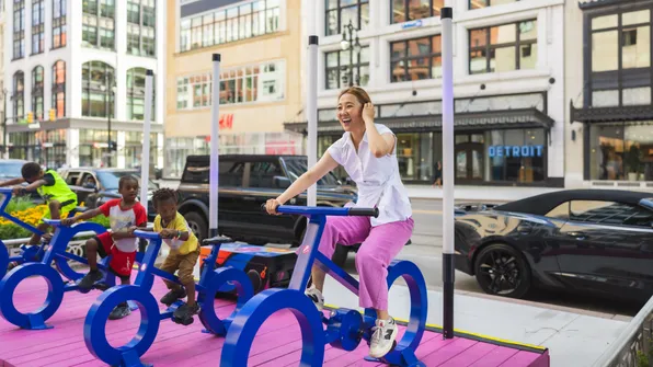 Musical bicycles in public spaces