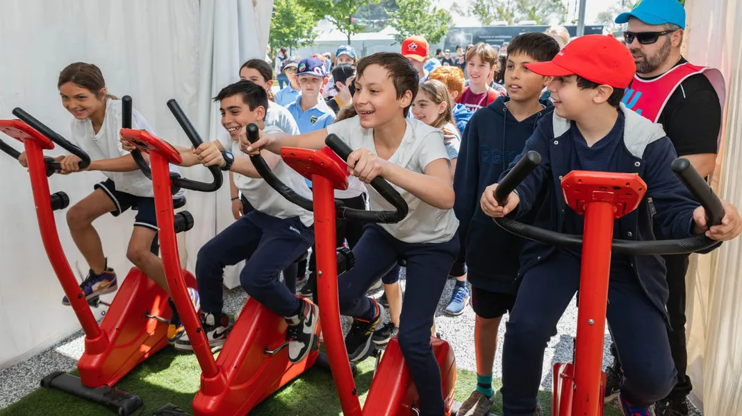 Course de vélos stationnaires